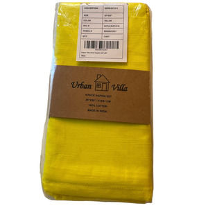 Urban Villa Yellow Cloth Napkins New 4/PK